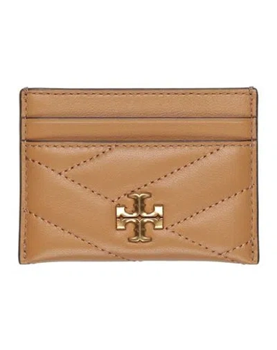 Tory Burch Man Document Holder Camel Size - Leather In Green