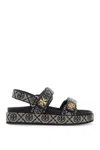 Tory Burch 35mm T Mono Kira Sport Jacquard Sandals In Perfect Navy (blue)