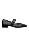 Tory Burch Cap Toe Mary Jane Ballerina With Block Heel In Black
