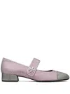 Tory Burch Embellished Mary Jane Pumps Grey In Pink