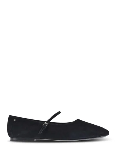 Tory Burch Mary Jane Ballet Flat Shoes With Pointed Toe In Black