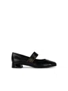 TORY BURCH MARY JANE BLACK LEATHER BALLET FLATS