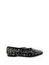 Tory Burch Mary Jane Flats With Eyelets In Black