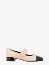 Tory Burch Capto Pink And Black Mary Janes With Logo Detail And Contrasting Toe In Leather Woman In Pink
