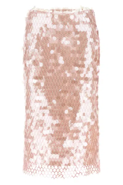 Tory Burch Maxi Sequin Skirt In Pink