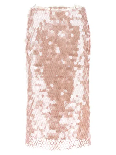 Tory Burch Maxi Sequin Skirt In Pink