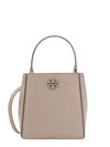 Tory Burch Mcgraw Small Leather Bucket Bag In Grey