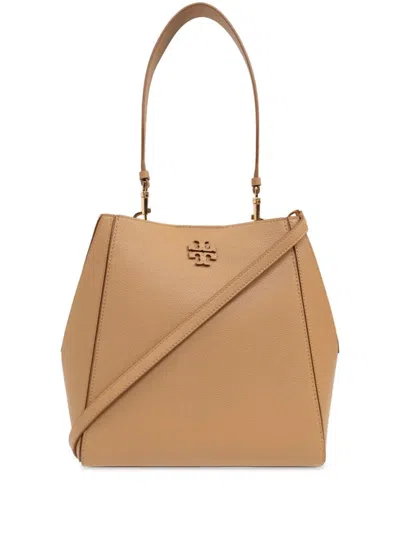 Tory Burch Mcgraw Bucket Bag In Neutral