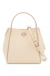 Tory Burch Mcgraw Leather Bucket Bag In Neutro