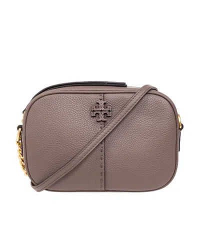 Tory Burch Mcgraw Camera Shoulder Bag In Turtledove