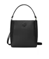 Tory Burch Mcgraw Leather Bucket Bag In Black
