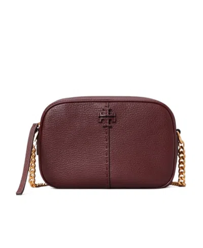 Tory Burch Mcgraw Leather Camera Bag In Red
