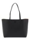 Tory Burch Mcgraw Leather Tote In Black