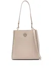 Tory Burch Mcgraw Logo-embossed Leather Tote Bag In Neutrals