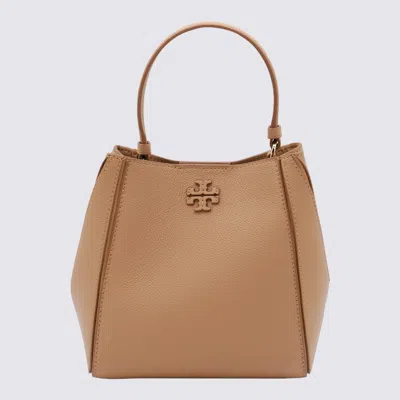 Tory Burch Camel Mcgraw Small Bucket Bag In Brown