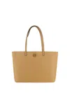 Tory Burch Mcgraw Shopper Bag In Beige