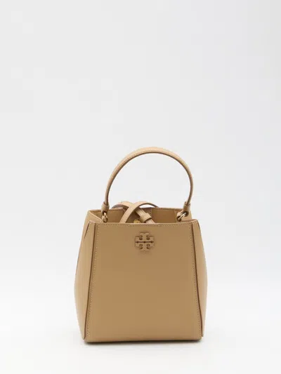 Tory Burch Mcgraw Bucket Bag In Beige