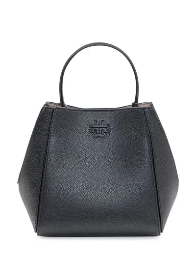 Tory Burch Mcgraw Small Bucket Bag In Black