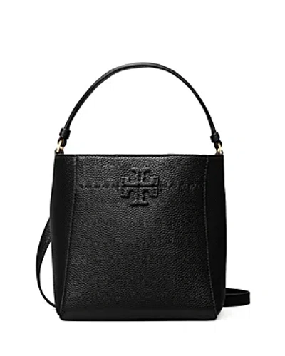 Tory Burch Mcgraw Small Bucket Bag In Black