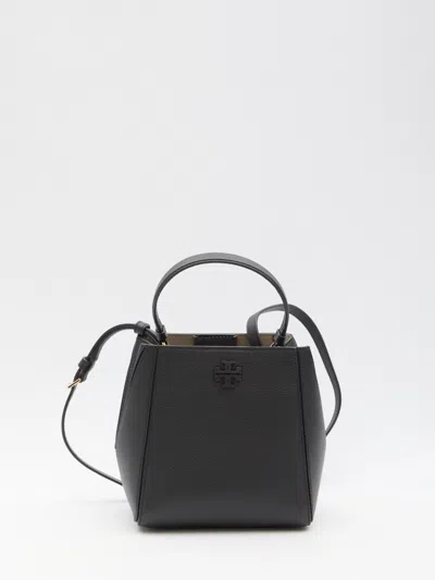 Tory Burch Mcgraw Small Bucket Bag In Black