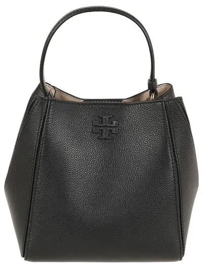 Tory Burch Mcgraw Small Bucket Bag In Black