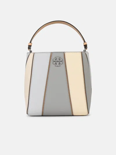 Tory Burch 'mcgraw' Small Bucket Bag In Light Blue Leather