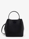 Tory Burch Mcgraw Small Leather Bucket Bag In Black