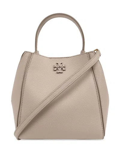 TORY BURCH MCGRAW SMALL LEATHER BUCKET BAG