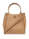 Tory Burch Mcgraw Small Leather Bucket Bag In Neutral
