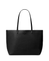 Tory Burch Mcgraw Leather Tote In Black/gold