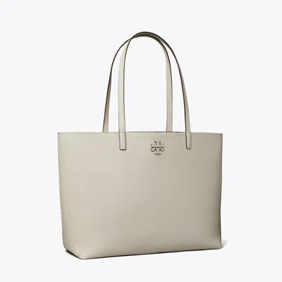 Tory Burch Mcgraw Tote In Feather Gray
