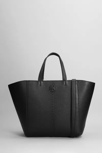 Tory Burch Mcgraw Tote In Black Leather