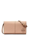 Tory Burch Mcgraw Wallet Crossbody In Goan Sand/rolled Brass