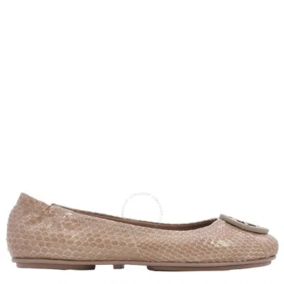 Tory Burch Meadowsweet Minnie Travel Ballet Flats In Beige