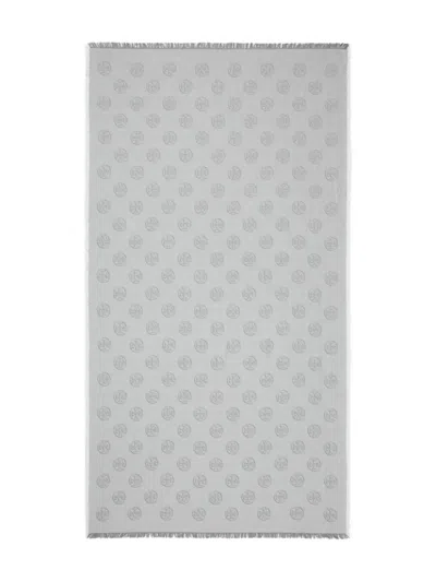 TORY BURCH MEDALLION LOGO OBLONG SCARF