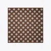 Tory Burch Medallion Logo Silk Square Scarf In Brown