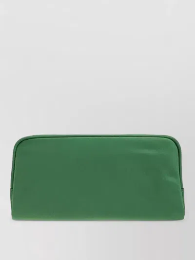 Tory Burch Medium Cosmetic Clutch Basil Zippered Case In Green