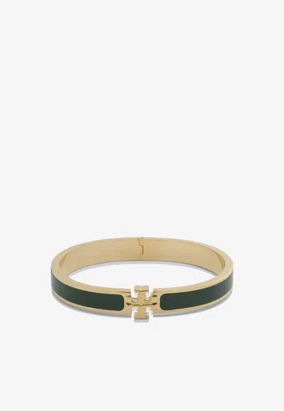 Tory Burch Medium Double T Bracelet In Metallic