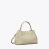 Tory Burch Medium Eleanor Soft Satchel In Gray