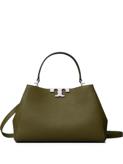Tory Burch Medium Eleanor Soft Satchel In Green