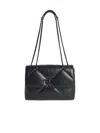 Tory Burch Medium Kira Black Leather Bag In Black