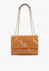 Tory Burch Medium Kira Diamond Quilt Nappa Leather Shoulder Bag In Tan