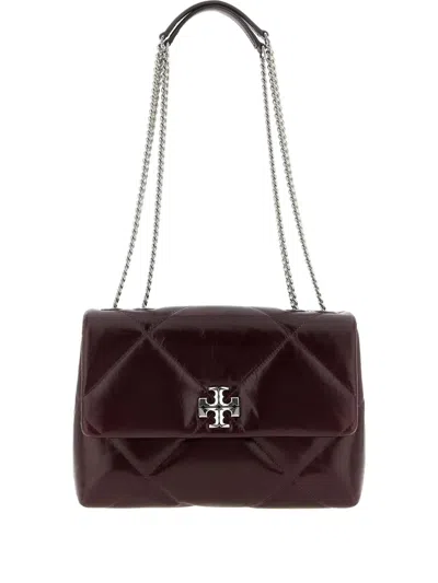 Tory Burch Medium Kira Diamond-quilted Shoulder Bag In Red