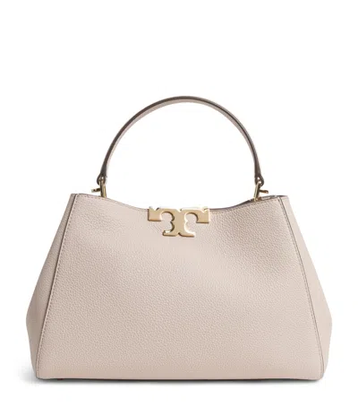 Tory Burch Medium Leather Eleanor Top-handle Bag In Sand