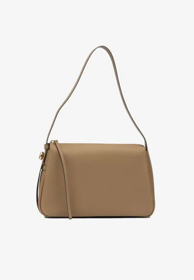 Tory Burch Medium Romy Leather Shoulder Bag In Brown