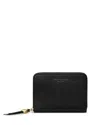Tory Burch Romy Medium Leather Zip Wallet In Black