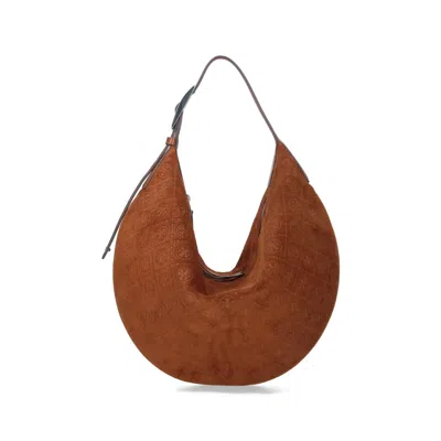 Tory Burch Medium Shoulder Bag Balloon T Monogram In Brown