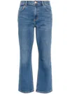 Tory Burch Customizable Belt Cropped Flare Jeans In Blue