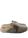 Tory Burch Round-toed Slippers In Gray