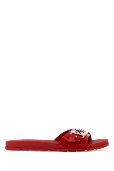 Tory Burch Mellow Buckle Slide Lipstick Red /